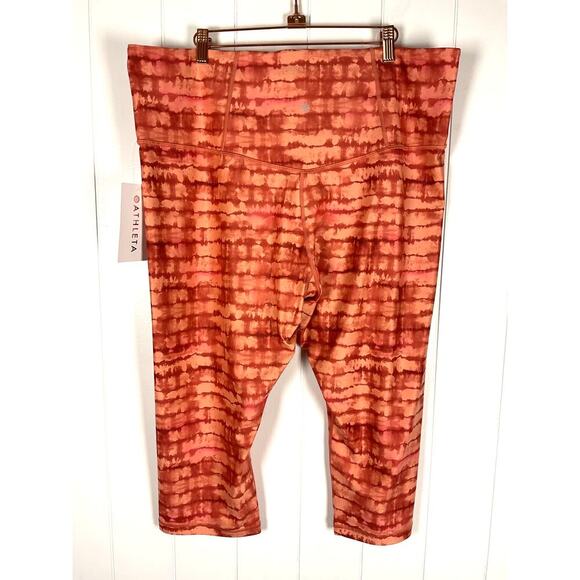 Athleta Elation Printed Capri Sunset Tie Dye Print NWT Size 3X - Picture 5 of 7